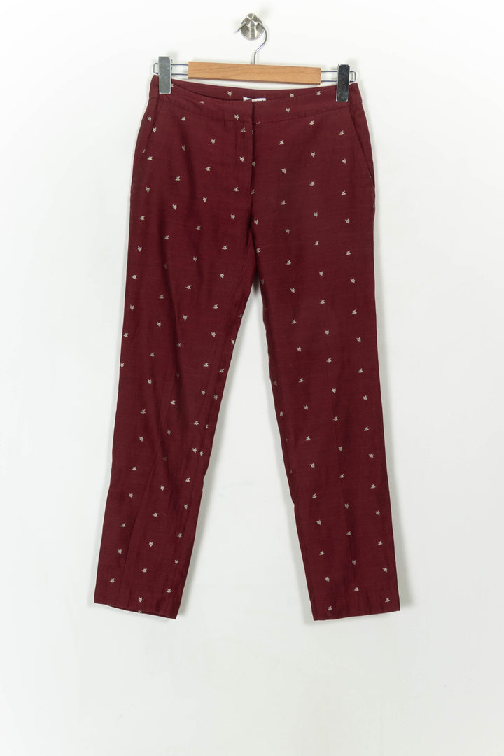 Pantalon Bordeaux - Taille S/36 de la marque Claudie Pierlot | PARAD119186 - Vendu par Paradigme - Image 2