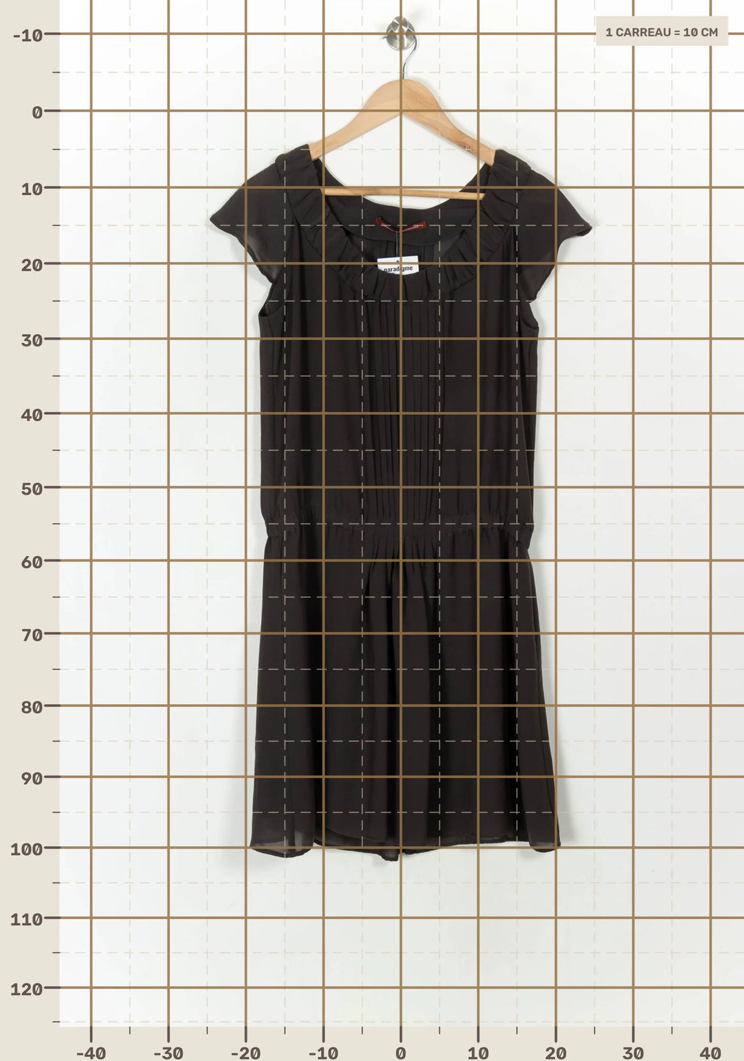 Robe Courte Marron - Taille M/38 de la marque Comptoir des Cotonniers | PARAD119189 - Vendu par Paradigme - Image 4