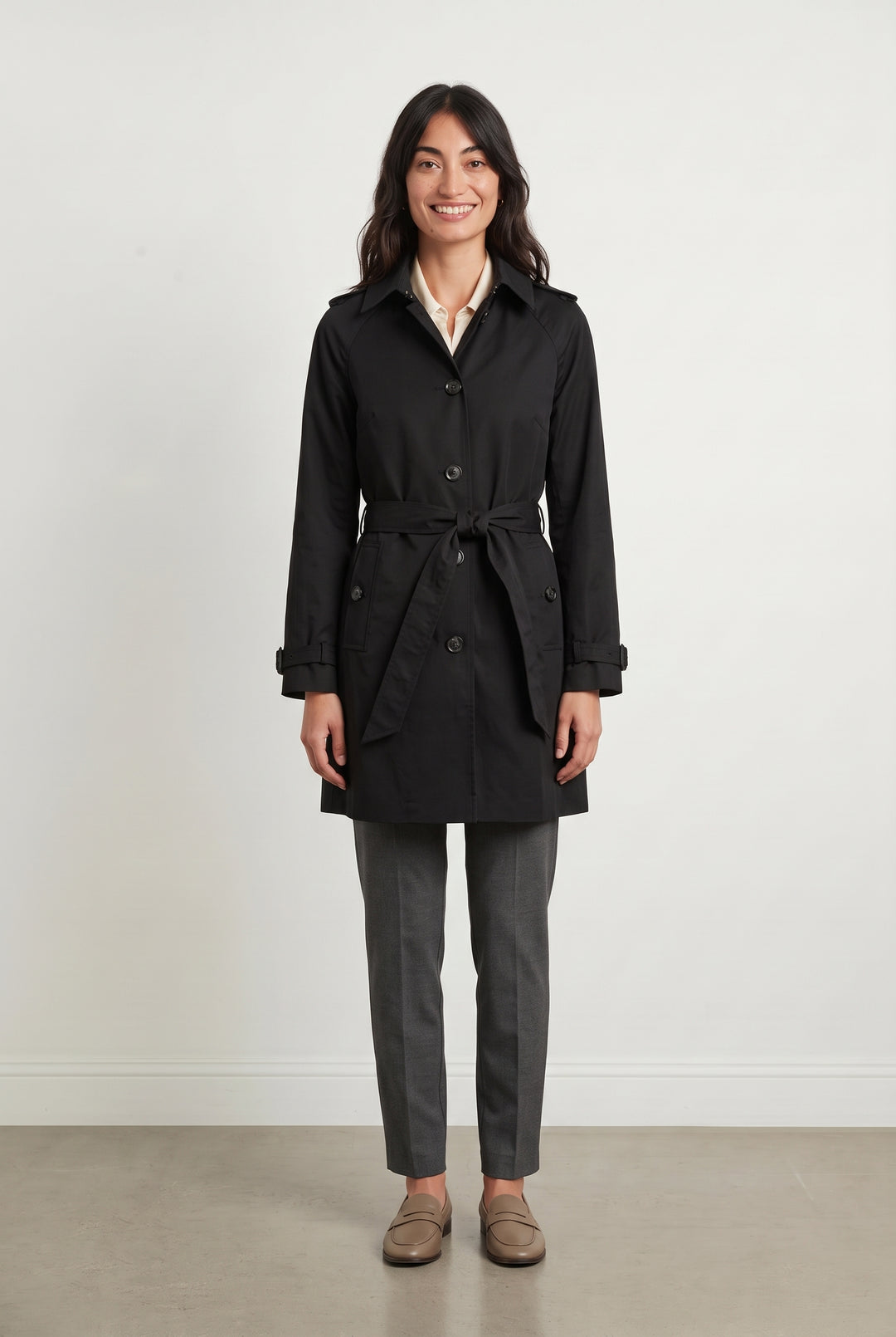 Trench Noir - Taille S/36 de la marque Caroll | PARAD119193 - Vendu par Paradigme - Image 1