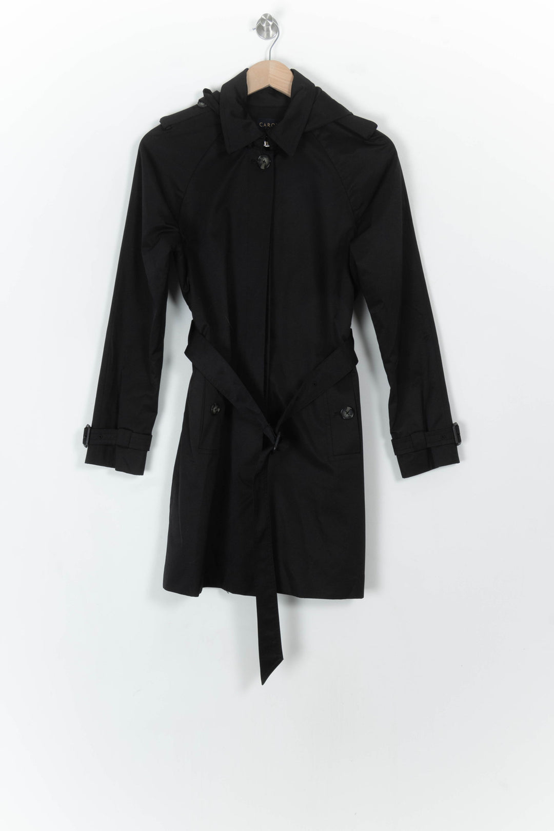 Trench Noir - Taille S/36 de la marque Caroll | PARAD119193 - Vendu par Paradigme - Image 2