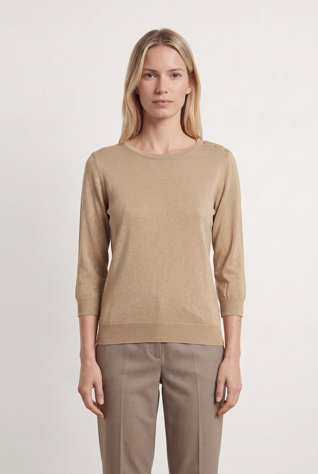 Pull Beige - Taille XS/34 de la marque Caroll | PARAD119196 - Vendu par Paradigme - Image 1