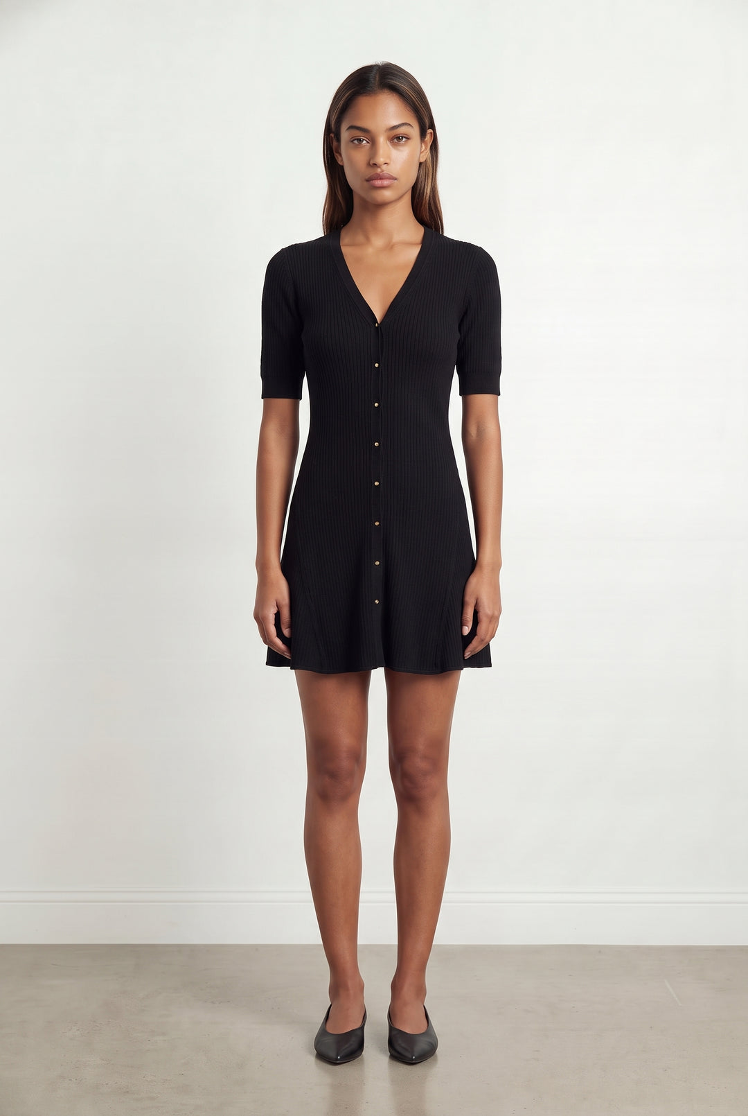 Robe Boutonnée Noire - Taille XS/34 de la marque ba&amp;sh | PARAD119204 - Vendu par Paradigme - Image 1