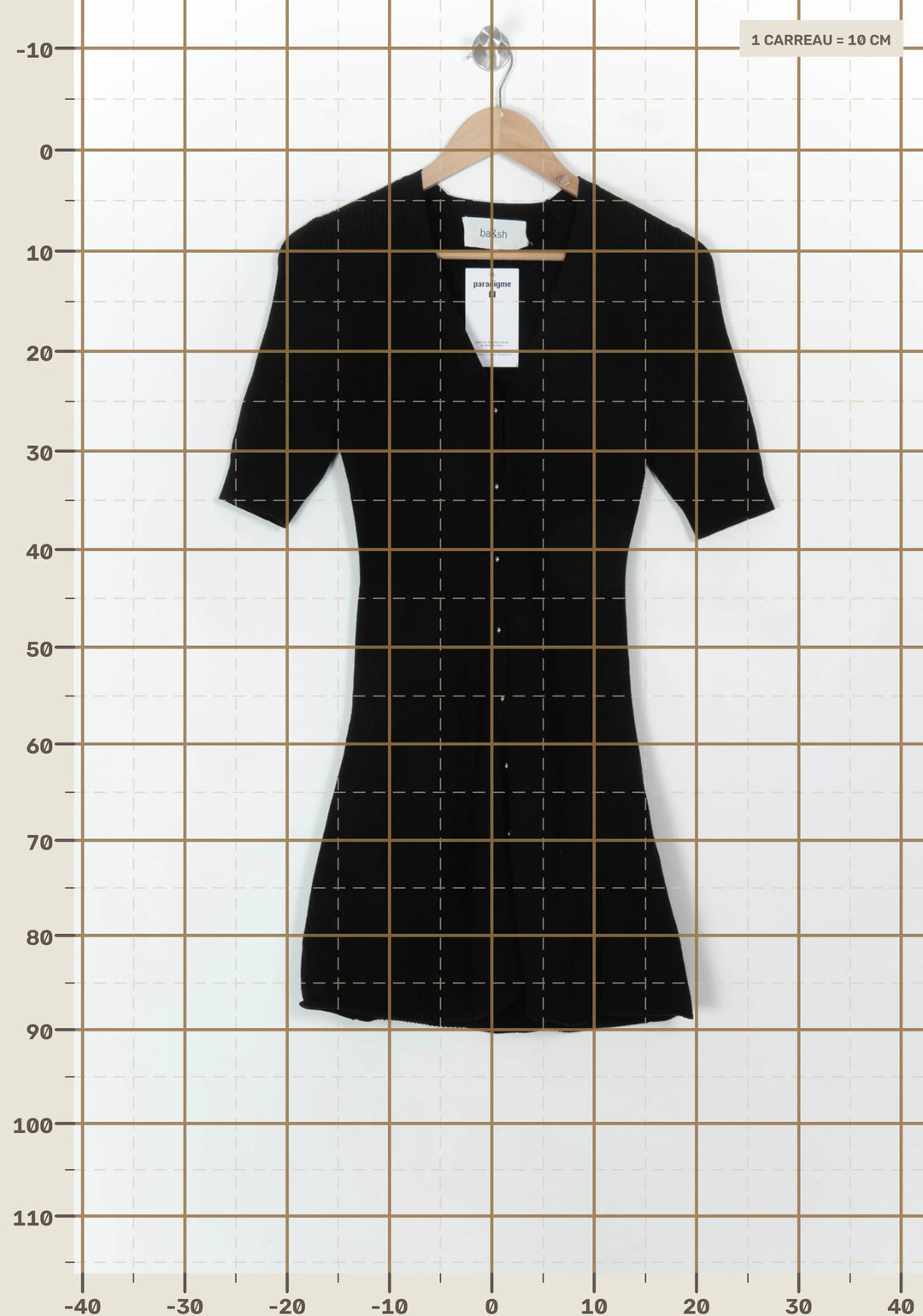 Robe Boutonnée Noire - Taille XS/34 de la marque ba&amp;sh | PARAD119204 - Vendu par Paradigme - Image 4