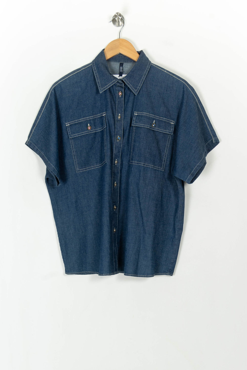 Chemise en jean bleue - Taille L/40 de la marque Liu Jo | PARAD119205 - Vendu par Paradigme - Image 2