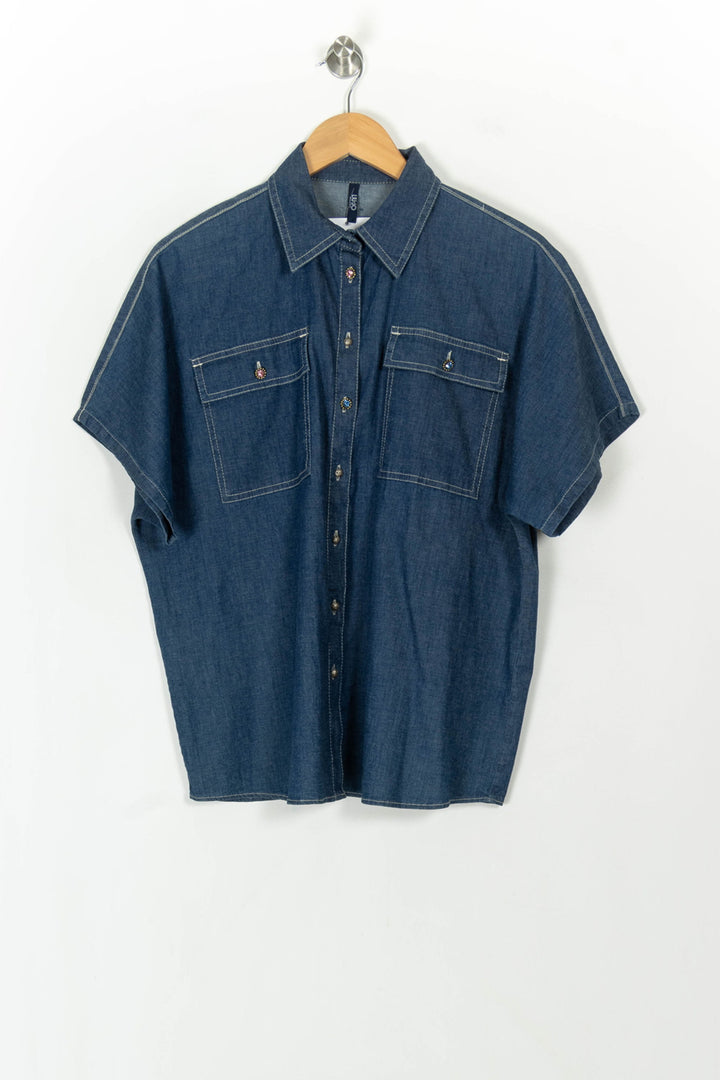 Chemise en jean bleue - Taille L/40 de la marque Liu Jo | PARAD119205 - Vendu par Paradigme - Image 2