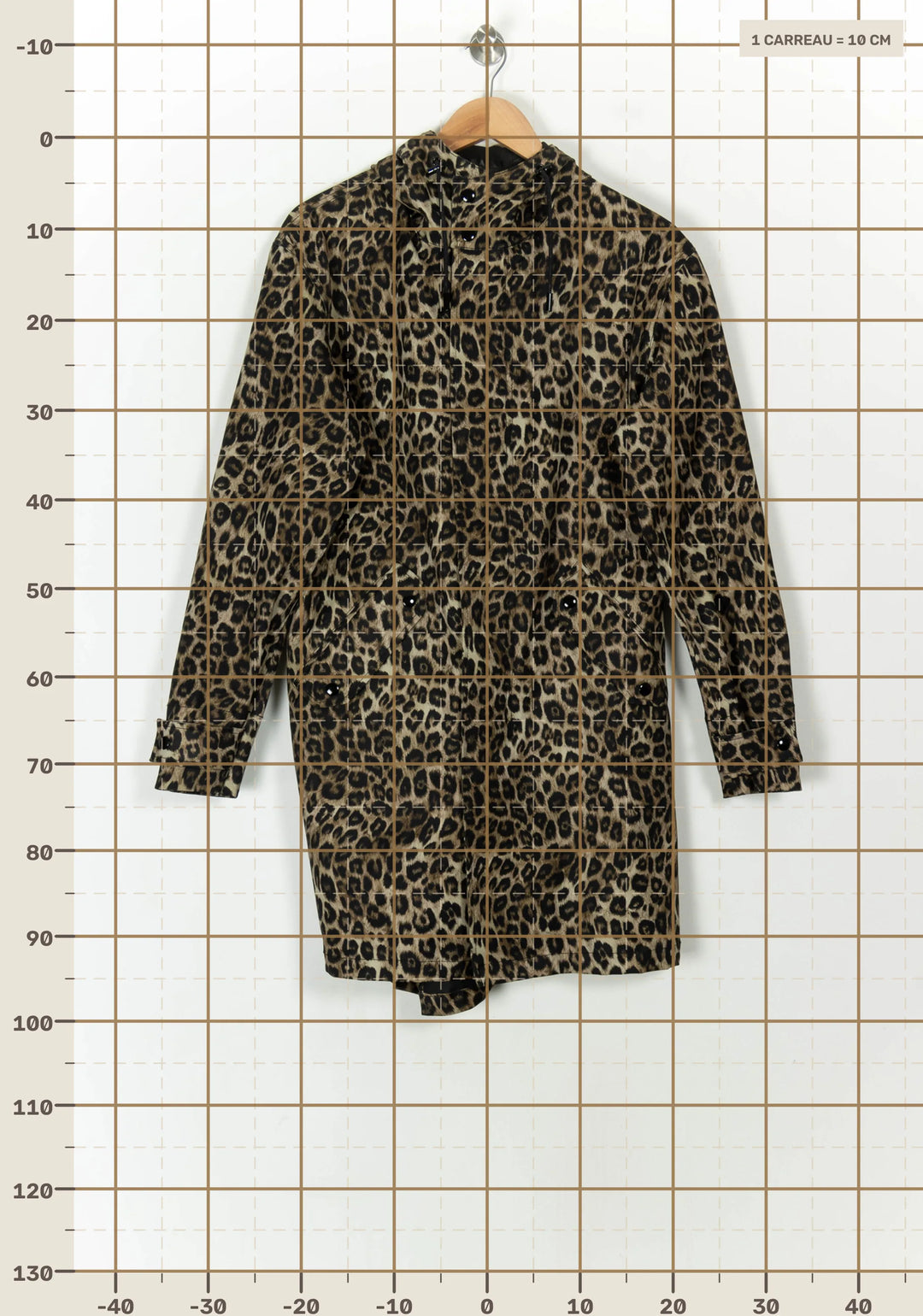 Parka Léopard Marron et Noir - Taille XXS/32 de la marque The Kooples | PARAD119209 - Vendu par Paradigme - Image 4
