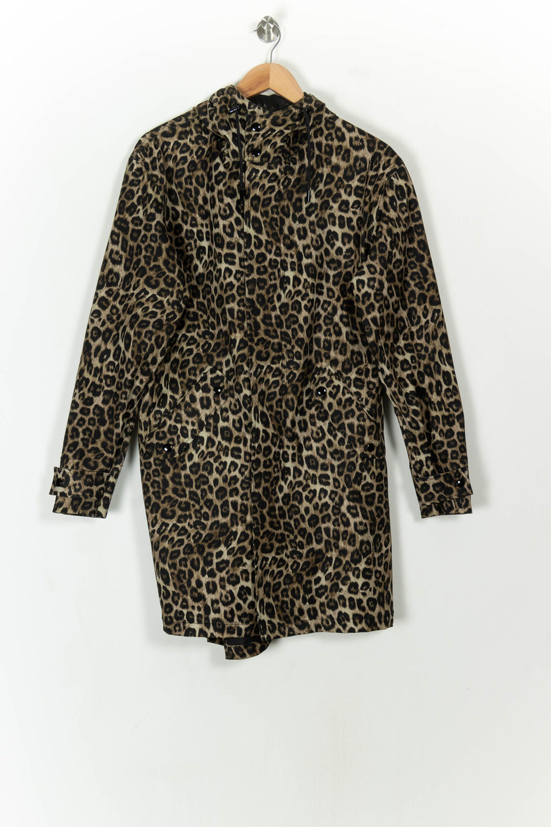 Parka Léopard Marron et Noir - Taille XXS/32 de la marque The Kooples | PARAD119209 - Vendu par Paradigme - Image 2
