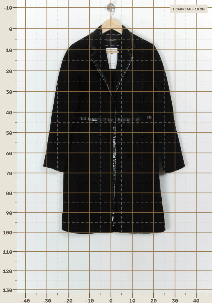 Manteau Noir - Taille M/38 de la marque Longchamp | PARAD119210 - Vendu par Paradigme - Image 4