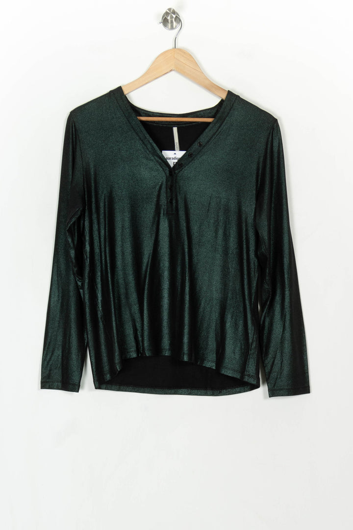 Blouse Verte - Taille XL/42 de la marque Indies | PARAD119211 - Vendu par Paradigme - Image 2