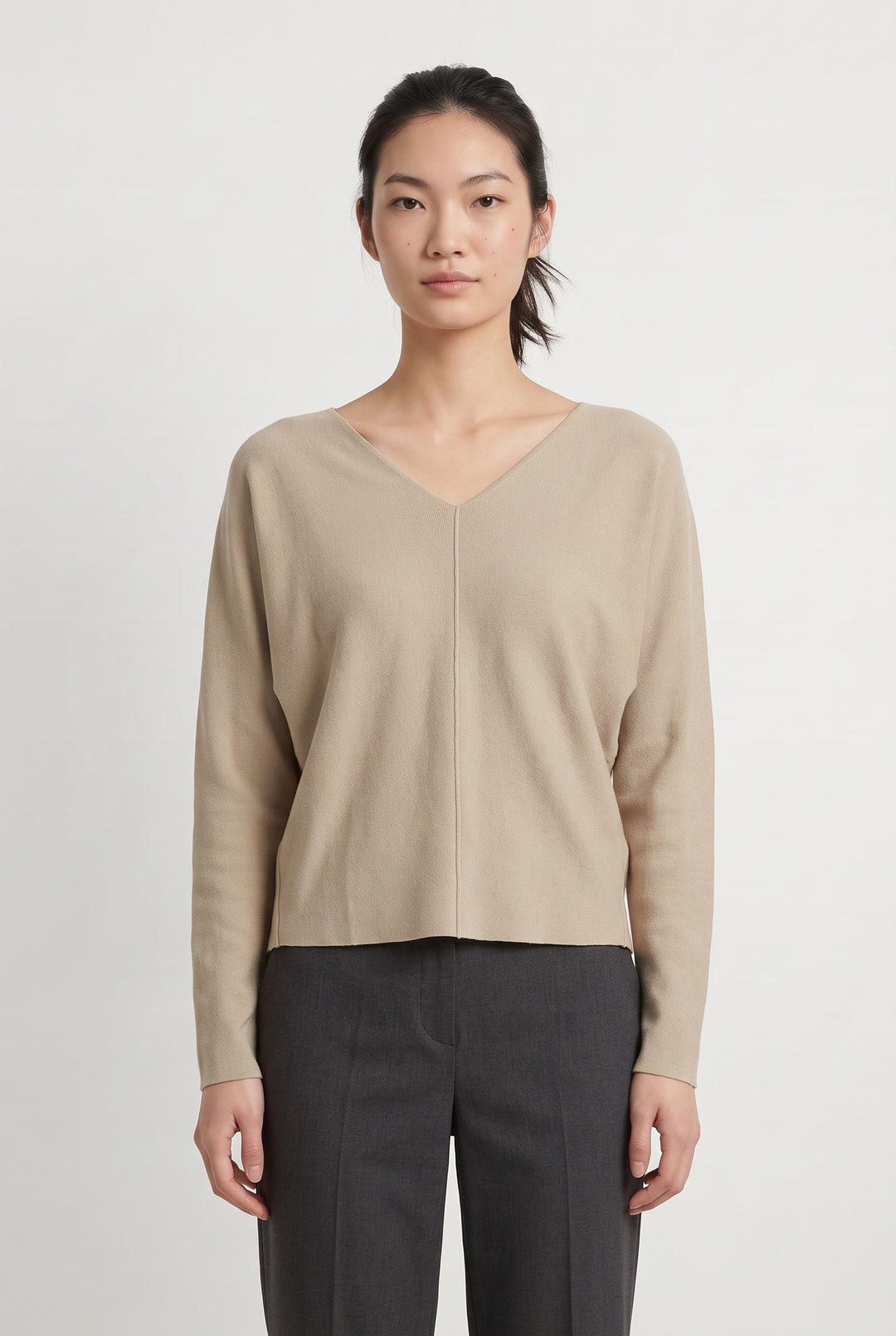 Pull Beige - Taille M/38 de la marque Indies | PARAD119214 - Vendu par Paradigme - Image 1