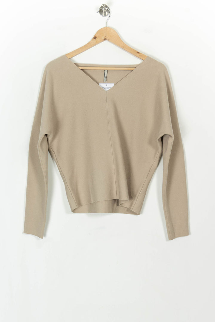 Pull Beige - Taille M/38 de la marque Indies | PARAD119214 - Vendu par Paradigme - Image 2