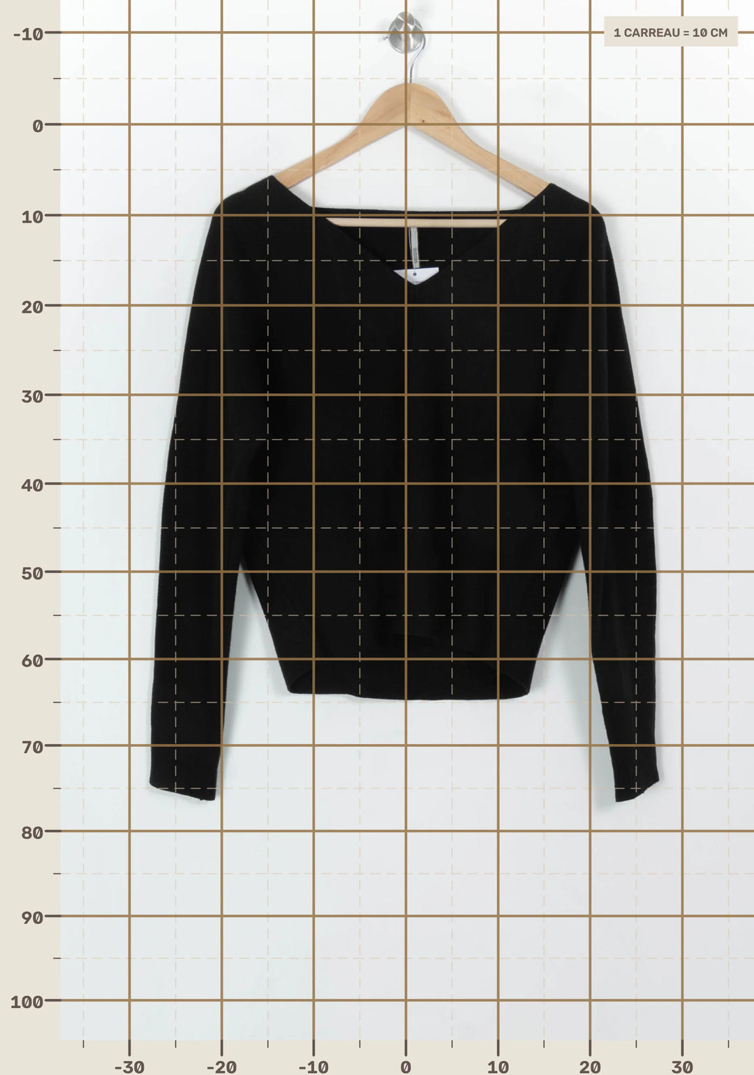 Pull Noir - Taille M/38 de la marque Indies | PARAD119215 - Vendu par Paradigme - Image 4