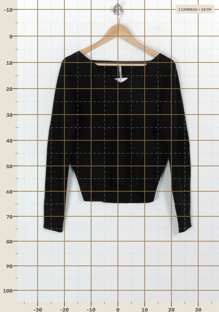 Pull Noir - Taille M/38 de la marque Indies | PARAD119215 - Vendu par Paradigme - Image 4