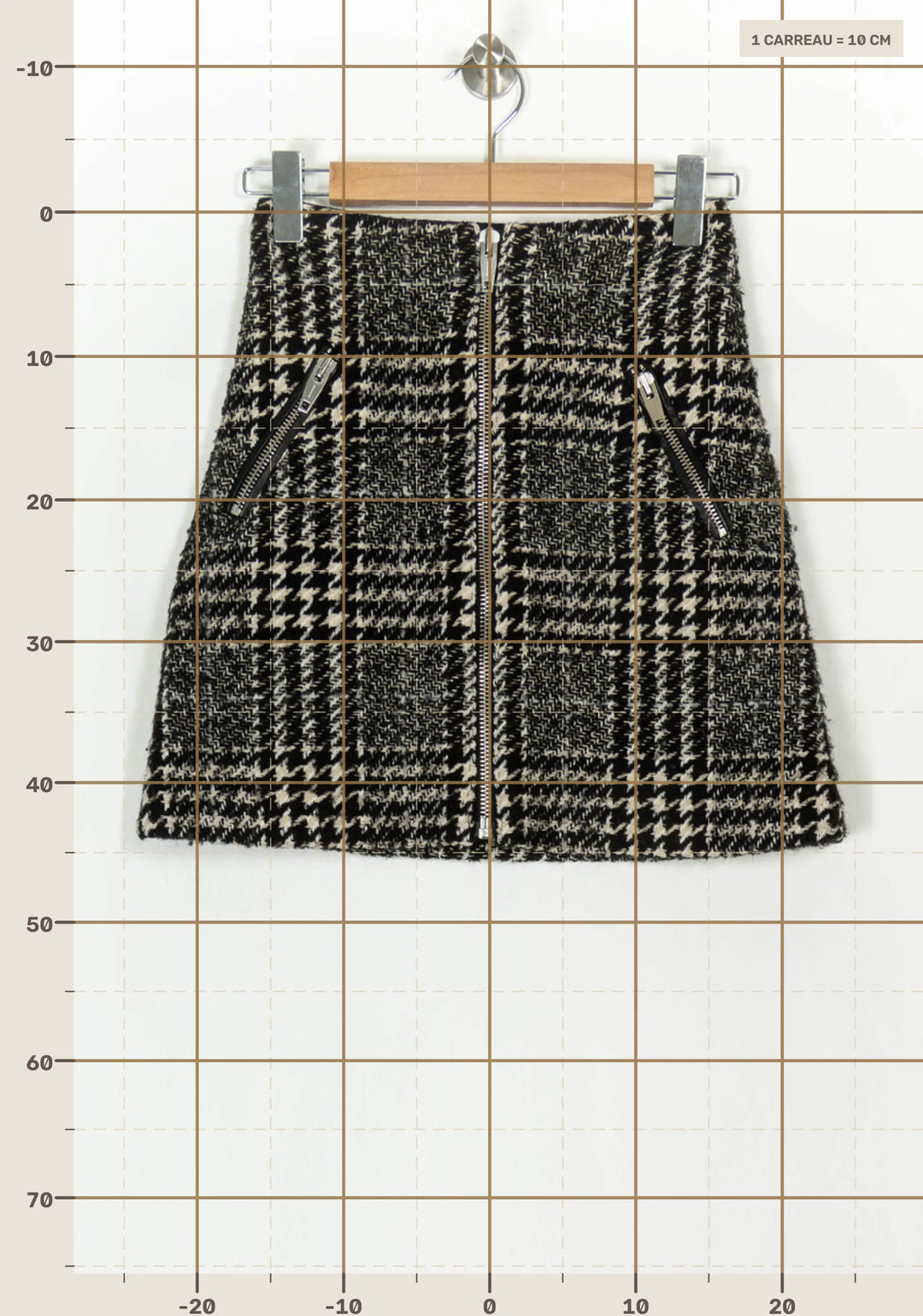 Jupe Courte Noire et Blanche - Taille XS/34 de la marque The Kooples | PARAD119221 - Vendu par Paradigme - Image 4