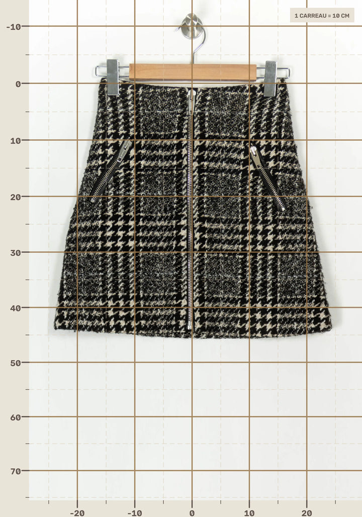 Jupe Courte Noire et Blanche - Taille XS/34 de la marque The Kooples | PARAD119221 - Vendu par Paradigme - Image 4