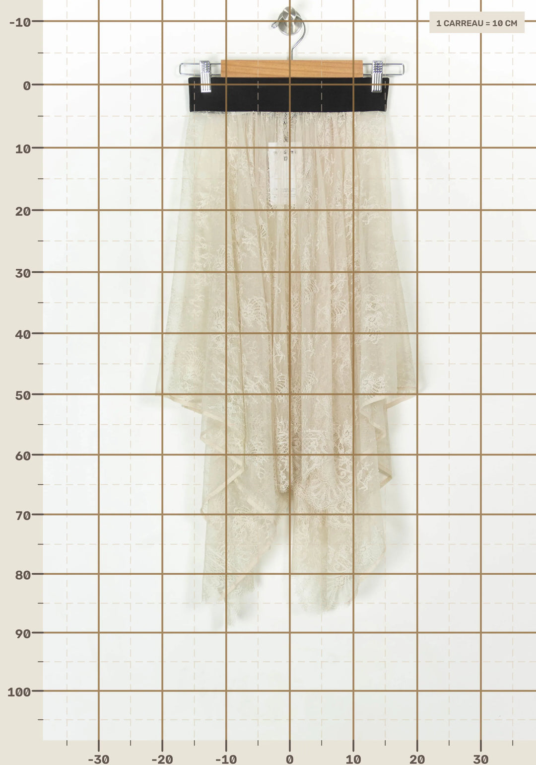 Jupe Asymétrique Beige - Taille S/36 de la marque Maje | PARAD119222 - Vendu par Paradigme - Image 4