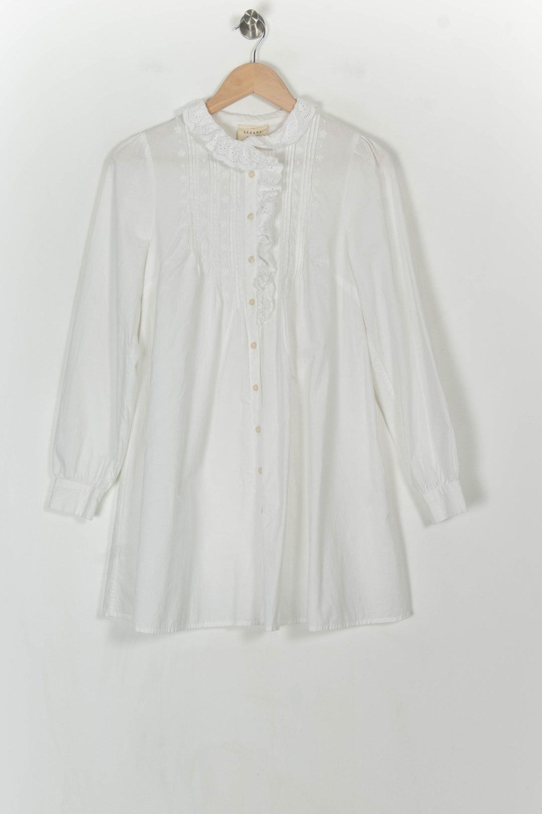 Robe Chemise Blanche - Taille XS/34 de la marque Sézane | PARAD119223 - Vendu par Paradigme - Image 2