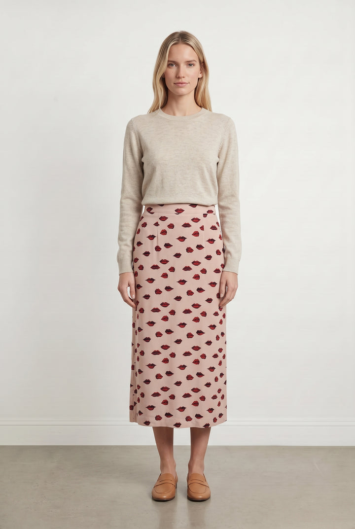 Jupe Longue Rose et Rouge - Taille XS/34 de la marque IKKS | PARAD119224 - Vendu par Paradigme - Image 1