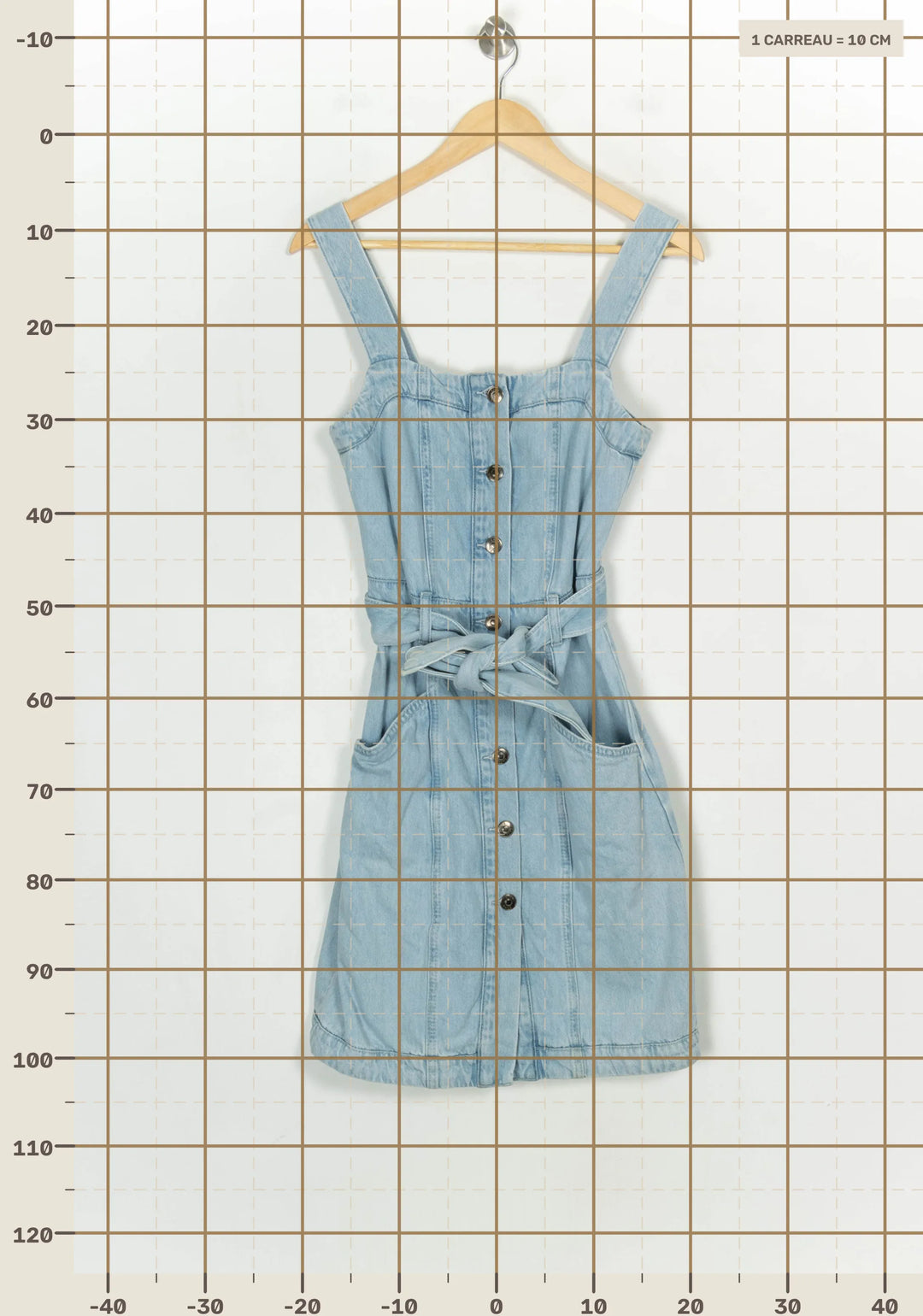 Robe en Jean Bleue - Taille M/38 de la marque ZAPA | PARAD119229 - Vendu par Paradigme - Image 4