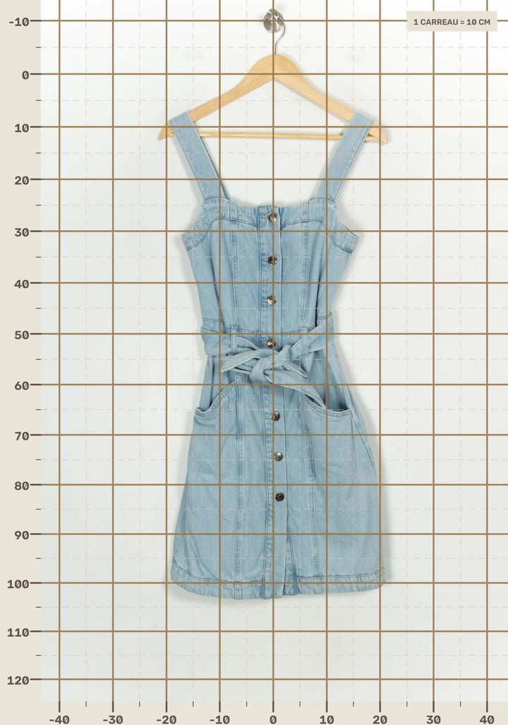 Robe en Jean Bleue - Taille M/38 de la marque ZAPA | PARAD119229 - Vendu par Paradigme - Image 4