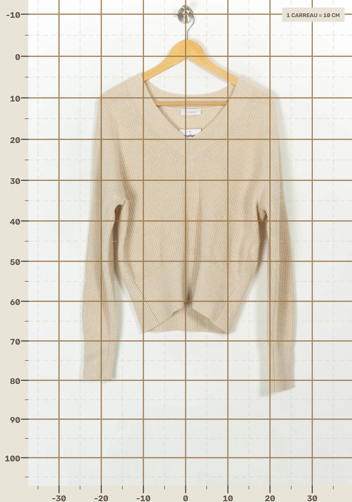 Pull Beige - Taille XS/34 de la marque Kookai | PARAD119233 - Vendu par Paradigme - Image 4
