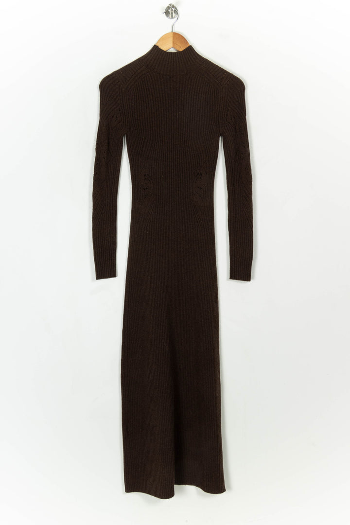 Robe Longue Marron - Taille XS/34 de la marque ba&amp;sh | PARAD119237 - Vendu par Paradigme - Image 5