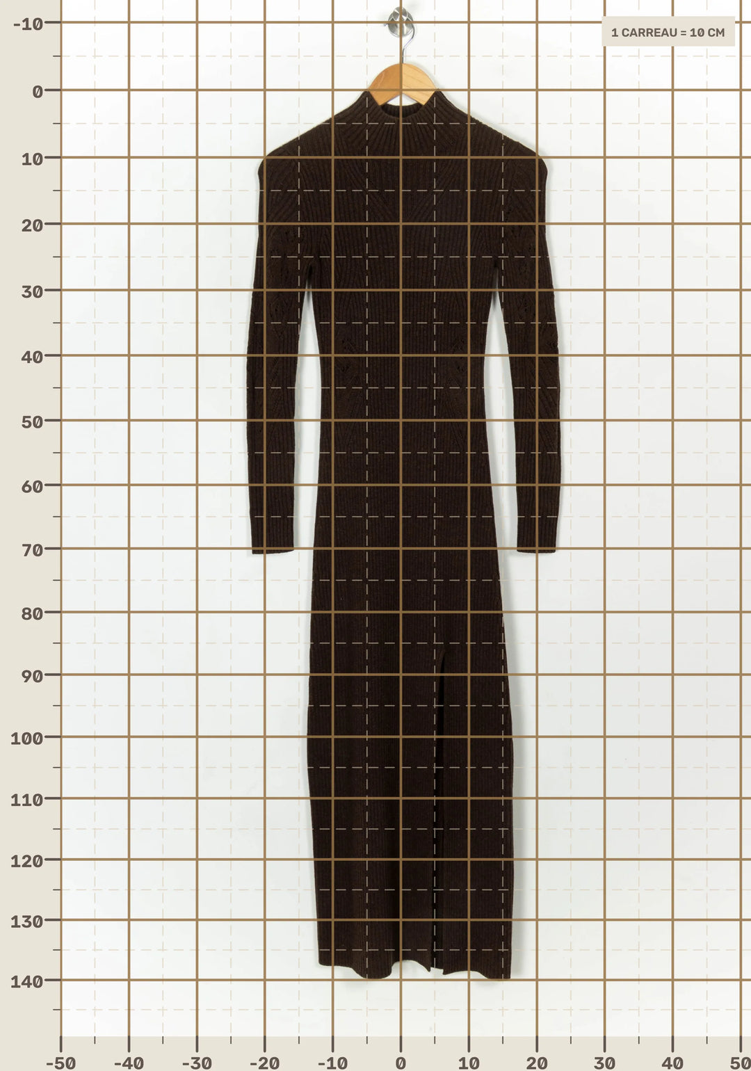 Robe Longue Marron - Taille XS/34 de la marque ba&amp;sh | PARAD119237 - Vendu par Paradigme - Image 4