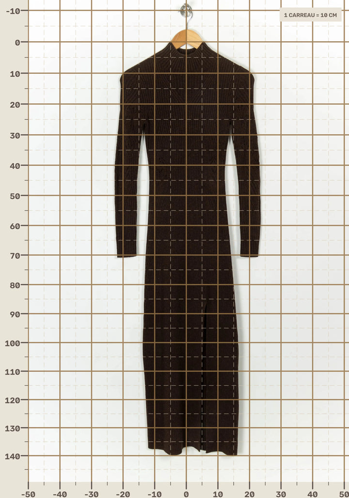Robe Longue Marron - Taille XS/34 de la marque ba&amp;sh | PARAD119237 - Vendu par Paradigme - Image 4