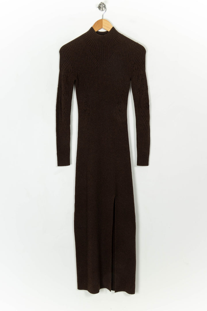 Robe Longue Marron - Taille XS/34 de la marque ba&amp;sh | PARAD119237 - Vendu par Paradigme - Image 2