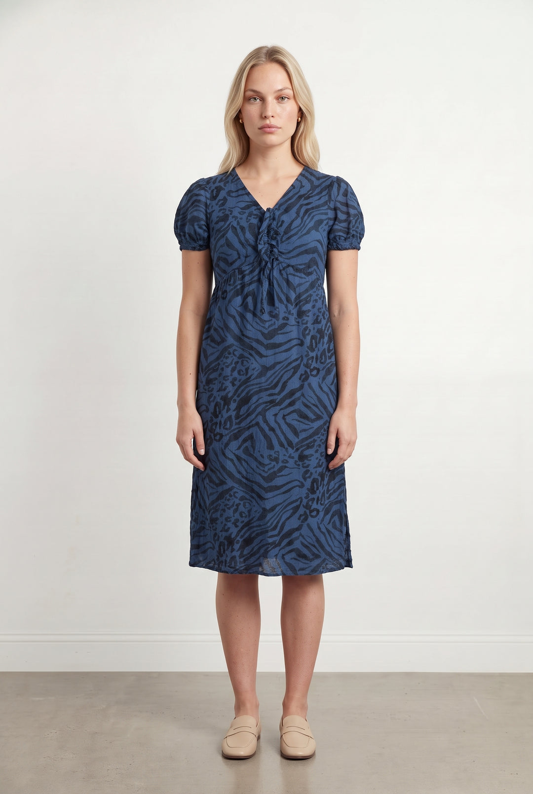 Robe Bleu et Noir - Taille L/40 de la marque La Fée Maraboutée | PARAD119238 - Vendu par Paradigme - Image 1