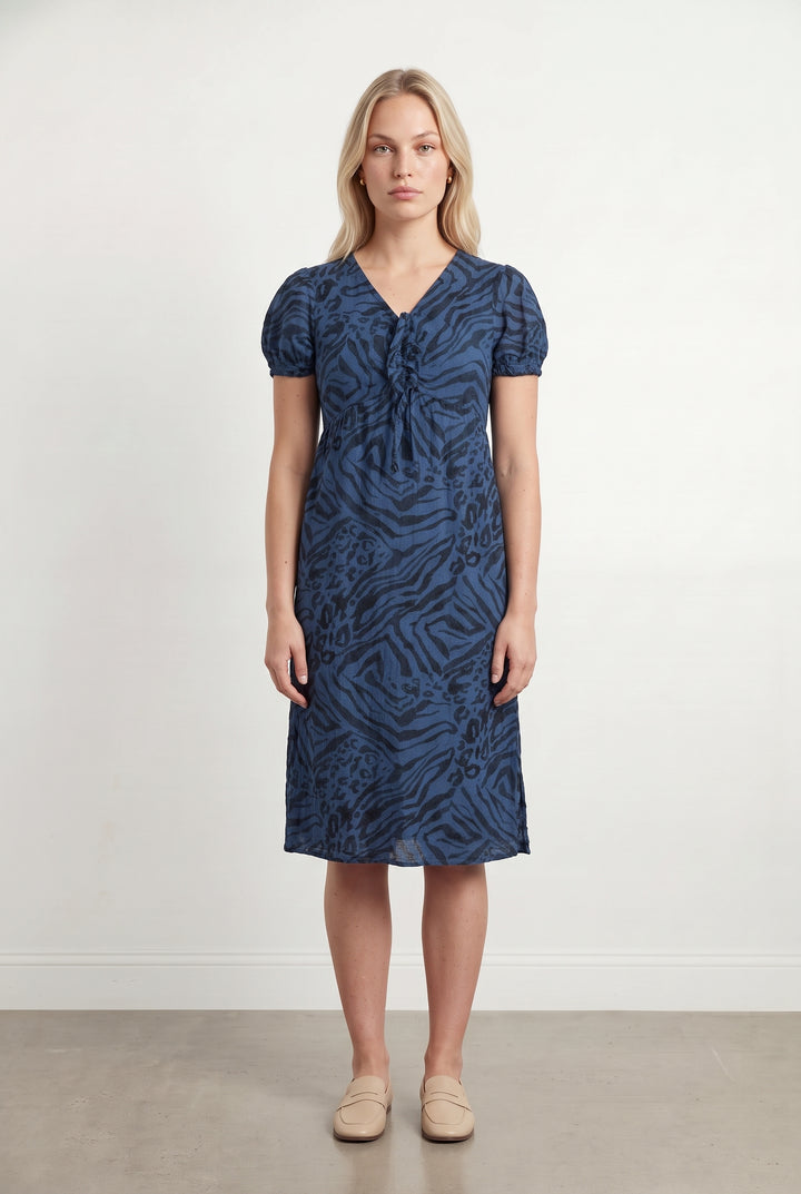 Robe Bleu et Noir - Taille L/40 de la marque La Fée Maraboutée | PARAD119238 - Vendu par Paradigme - Image 1