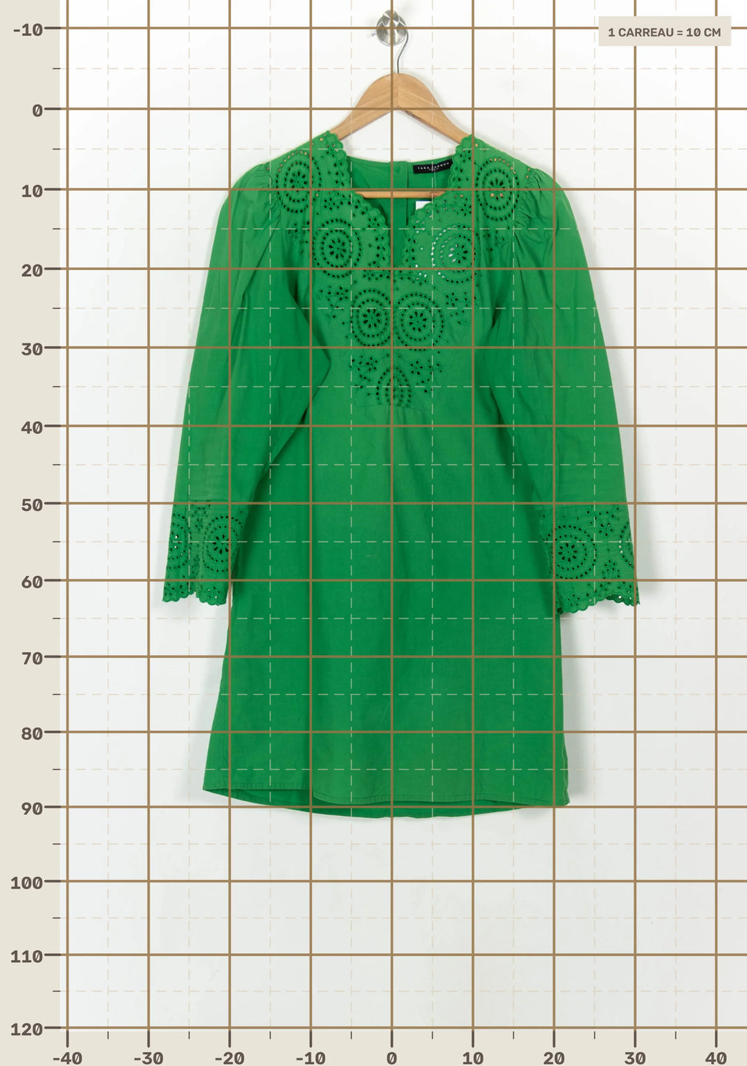 Robe Courte Verte - Taille L/40 de la marque Tara Jarmon | PARAD119239 - Vendu par Paradigme - Image 4