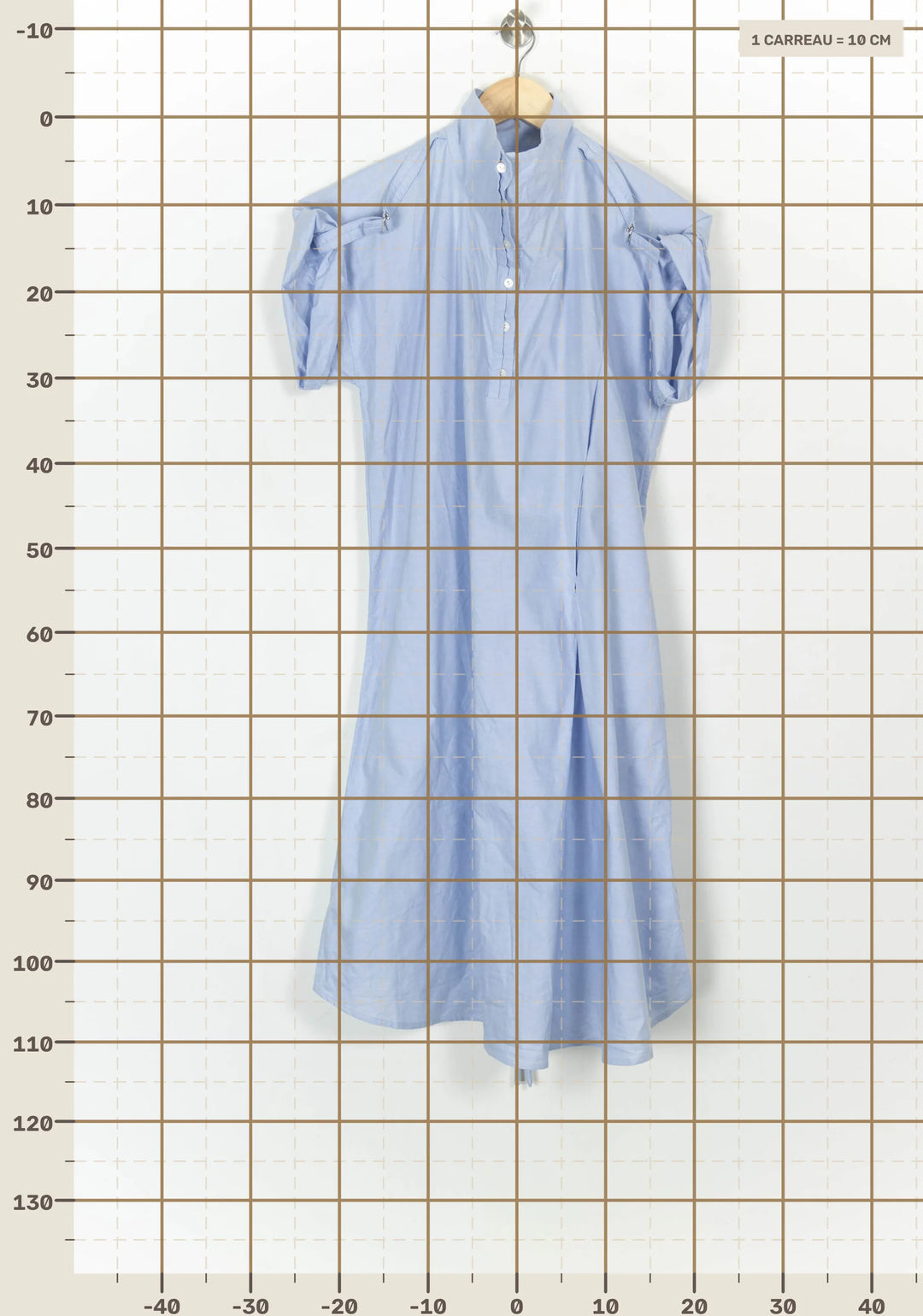 Robe Chemise Bleue - Taille M/38 de la marque Valentine Gauthier | PARAD119242 - Vendu par Paradigme - Image 4