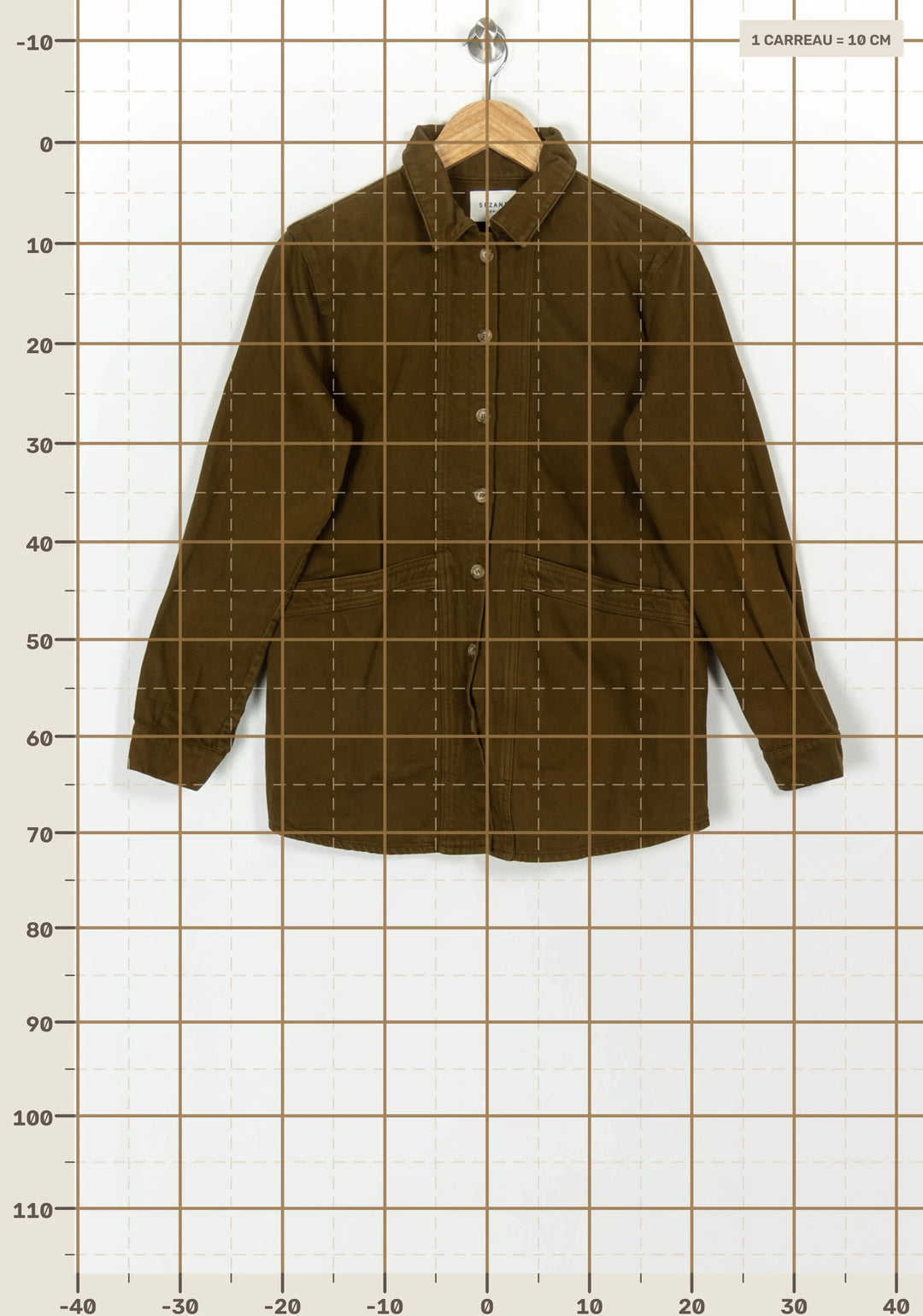 Veste Verte - Taille M/38 de la marque Sézane | PARAD119243 - Vendu par Paradigme - Image 4