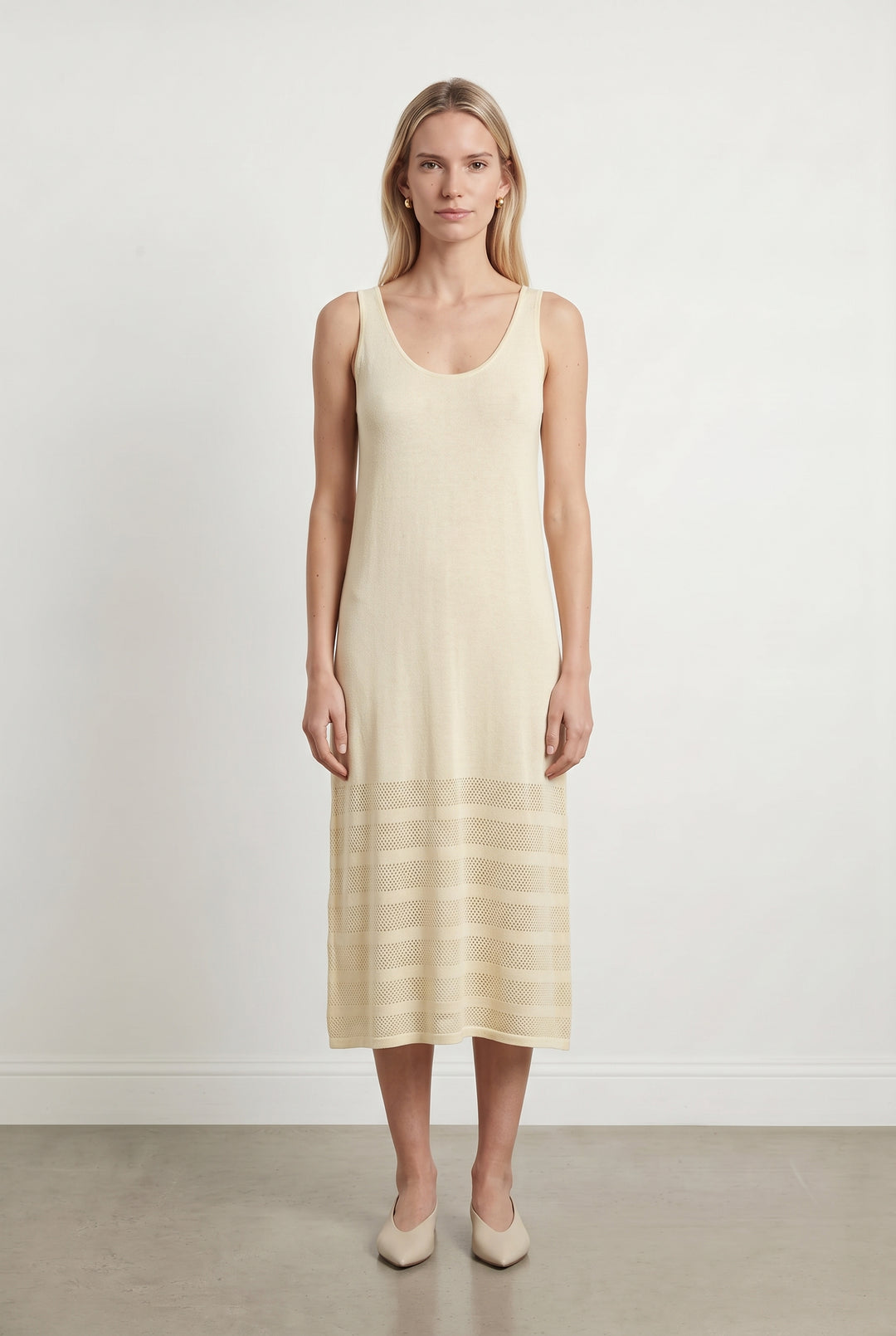 Robe Sans Manches Beige - Taille M/38 de la marque Ines de la Fressange Paris | PARAD119245 - Vendu par Paradigme - Image 1