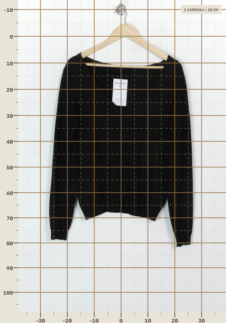 Pull Noir - Taille L/40 de la marque IKKS | PARAD119250 - Vendu par Paradigme - Image 4