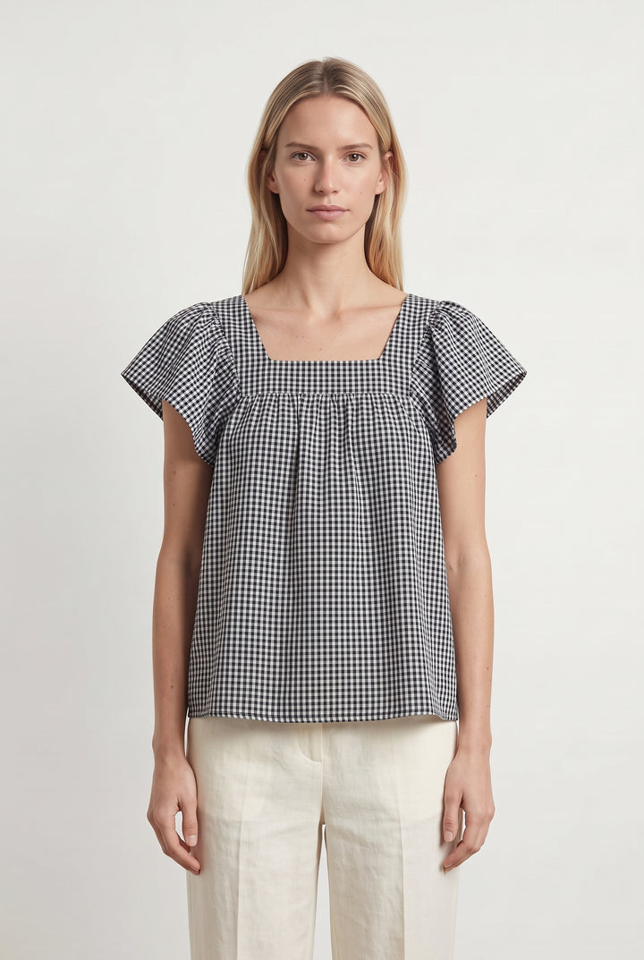 Blouse Noire et Blanche - Taille S/36 de la marque La Fée Maraboutée | PARAD119255 - Vendu par Paradigme - Image 1
