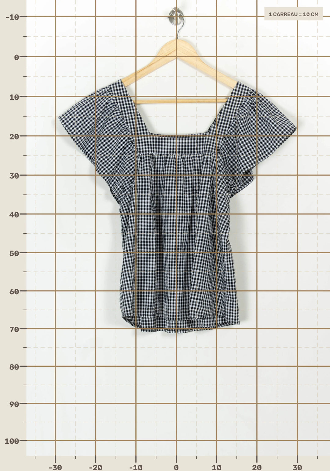 Blouse Noire et Blanche - Taille S/36 de la marque La Fée Maraboutée | PARAD119255 - Vendu par Paradigme - Image 4