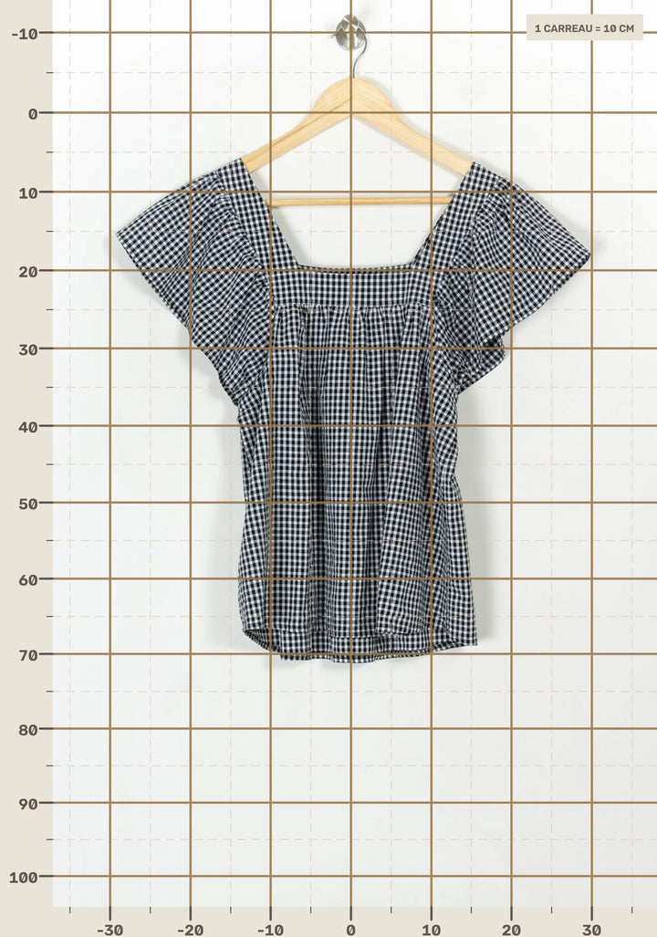 Blouse Noire et Blanche - Taille S/36 de la marque La Fée Maraboutée | PARAD119255 - Vendu par Paradigme - Image 4