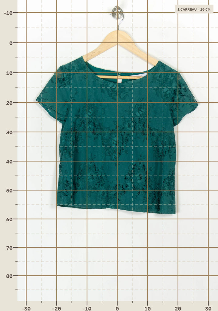 Blouse Verte - Taille M/38 de la marque La Fée Maraboutée | PARAD119256 - Vendu par Paradigme - Image 4