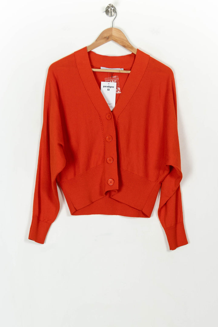 Cardigan Orange - Taille S/36 de la marque La Fée Maraboutée | PARAD119257 - Vendu par Paradigme - Image 2