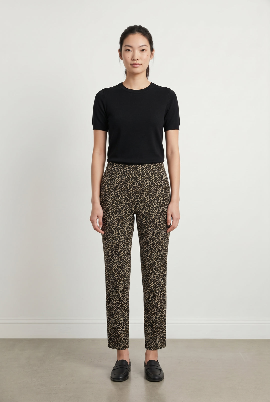 Pantalon Léopard Beige et Noir - Taille M/38 de la marque Sézane | PARAD119259 - Vendu par Paradigme - Image 1