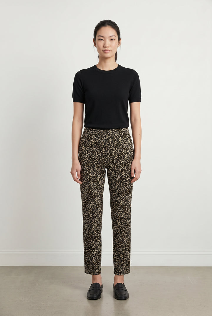 Pantalon Léopard Beige et Noir - Taille M/38 de la marque Sézane | PARAD119259 - Vendu par Paradigme - Image 1