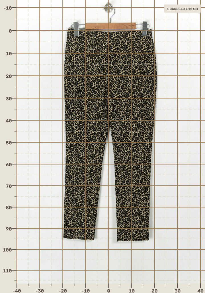 Pantalon Léopard Beige et Noir - Taille M/38 de la marque Sézane | PARAD119259 - Vendu par Paradigme - Image 4