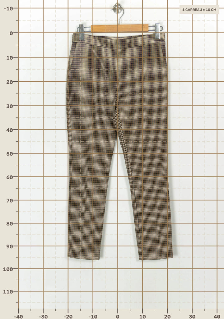 Pantalon Carreaux Marron et Noir - Taille M/38 de la marque Sézane | PARAD119260 - Vendu par Paradigme - Image 4