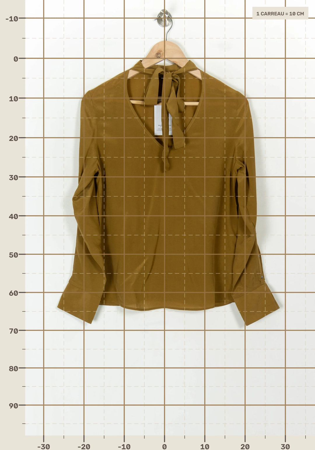 Blouse Marron - Taille S/36 de la marque IKKS | PARAD119264 - Vendu par Paradigme - Image 4