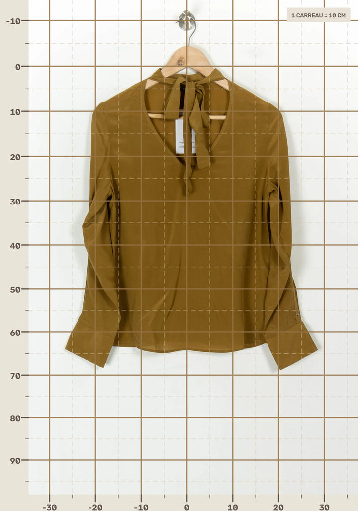 Blouse Marron - Taille S/36 de la marque IKKS | PARAD119264 - Vendu par Paradigme - Image 4