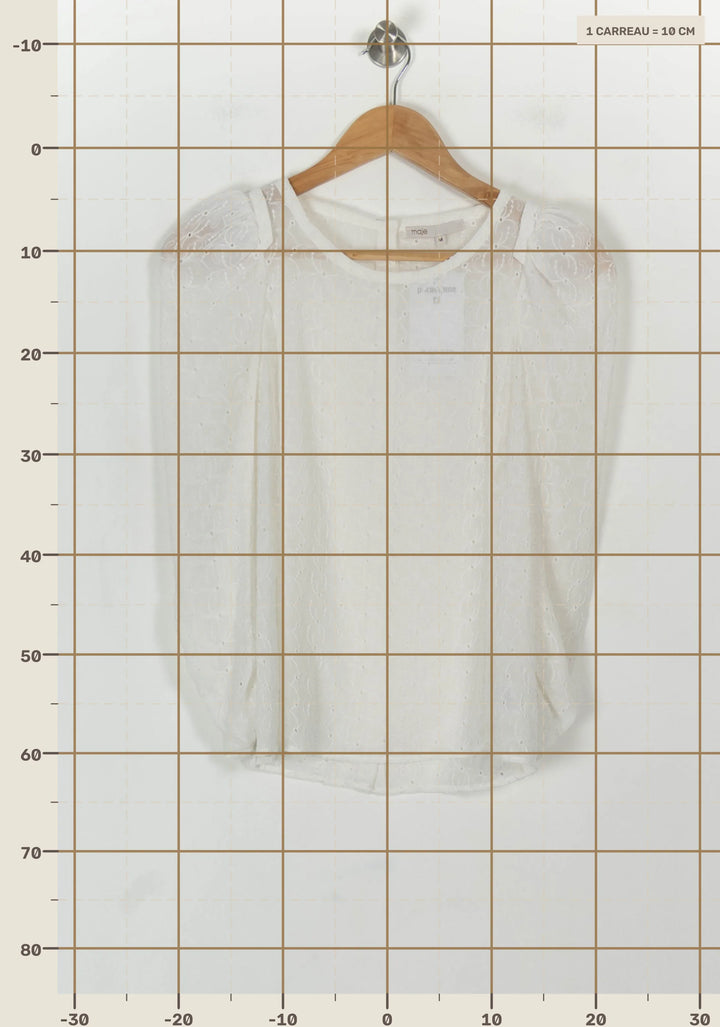 Blouse Blanche - Taille M/38 de la marque Maje | PARAD119272 - Vendu par Paradigme - Image 4