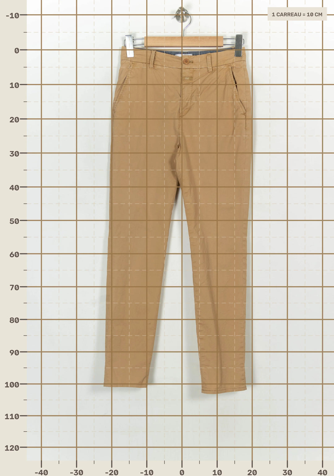 Pantalon Chino Beige - Taille S/36 de la marque Closed | PARAD119280 - Vendu par Paradigme - Image 4