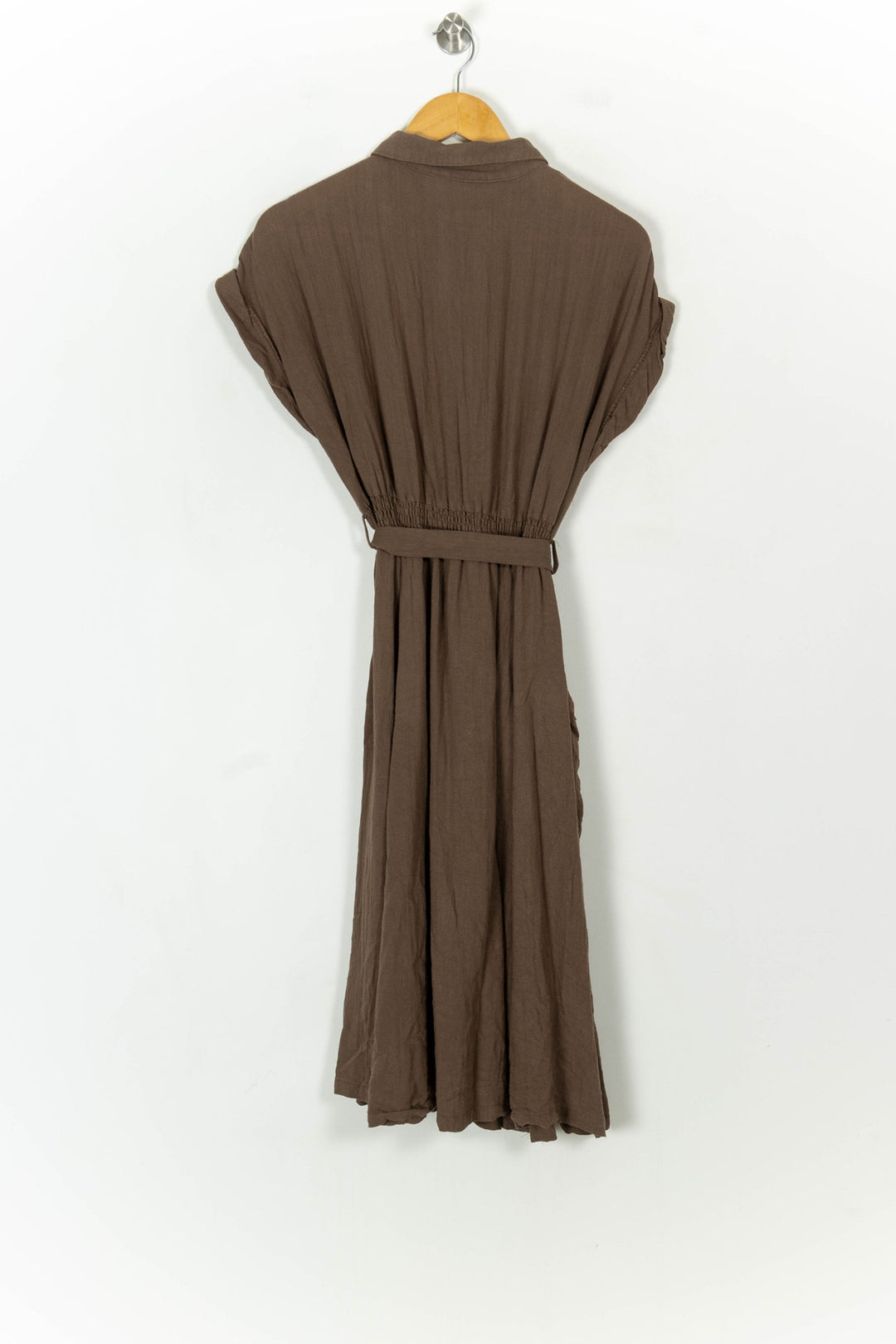 Robe Chemise Midi Marron - Taille S/36 de la marque La Petite Etoile | PARAD119284 - Vendu par Paradigme - Image 5